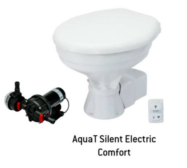 Johnson Pump - Büyük Taş Tuvalet Aqua T Silent Comfort 12V