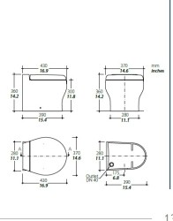 Elegance Short 2G Elektrikli Tuvalet 24V Yavaş Kapanır Kapak Taharet Musluklu