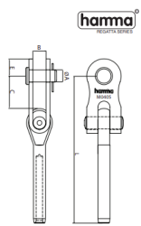 Regatta Swage Toggle 10 mm Pin 3/4