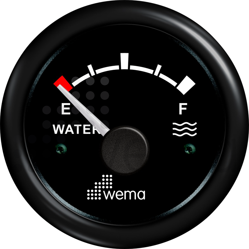 Wema - Su Tankı Seviye Göstergesi 52mm Siyah/Siyah